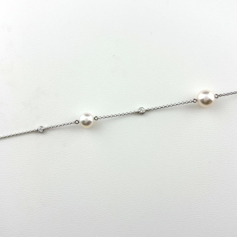 MIKIMOTO（ミキモト） パール メレダイヤ 真珠 ネックレス K18 パール