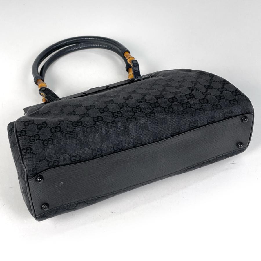 GUCCI（グッチ） バンブー ハンドバッグ GG柄 がま口 GGキャンバス 