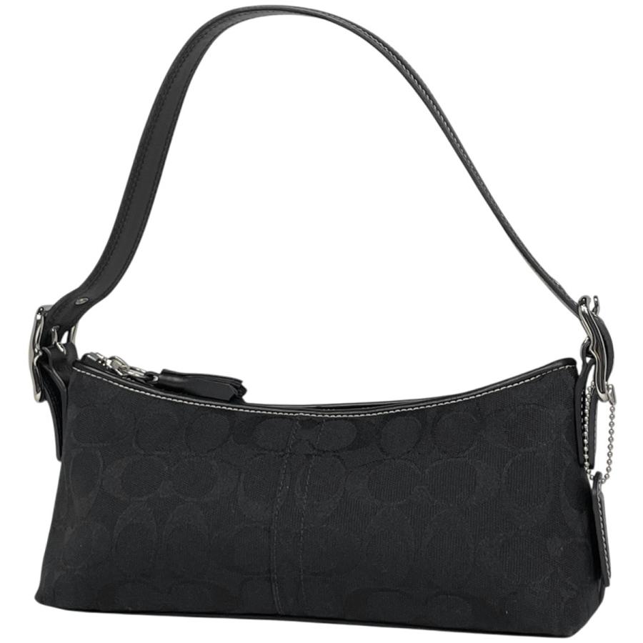 COACH（コーチ） シグネチャー ショルダーバッグ キャンバス ブラック