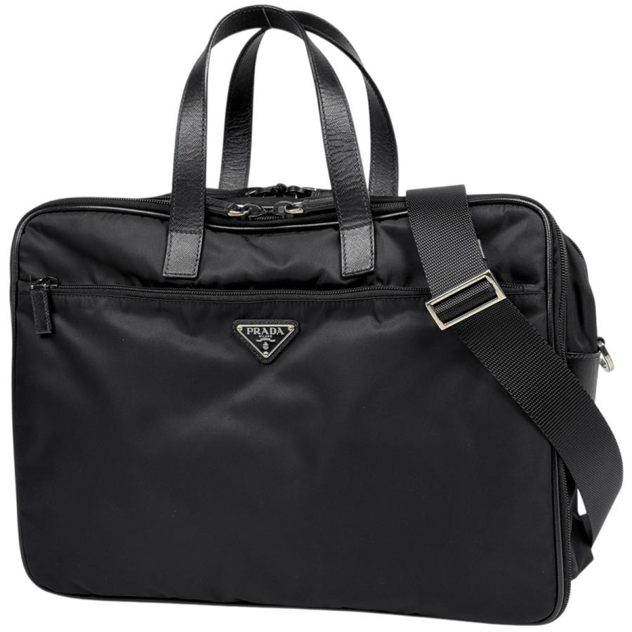PRADA（プラダ） ロゴプレート ビジネスバッグ 2WAY ブリーフケース