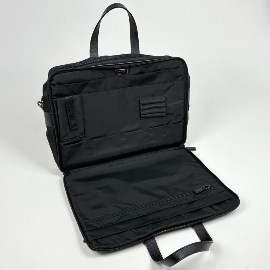 美品 プラダ PRADA ブリーフケース ビジネスバッグ トラベルバッグ PRADA（プラダ） ロゴプレート ビジネスバッグ 2WAY ブリーフケース