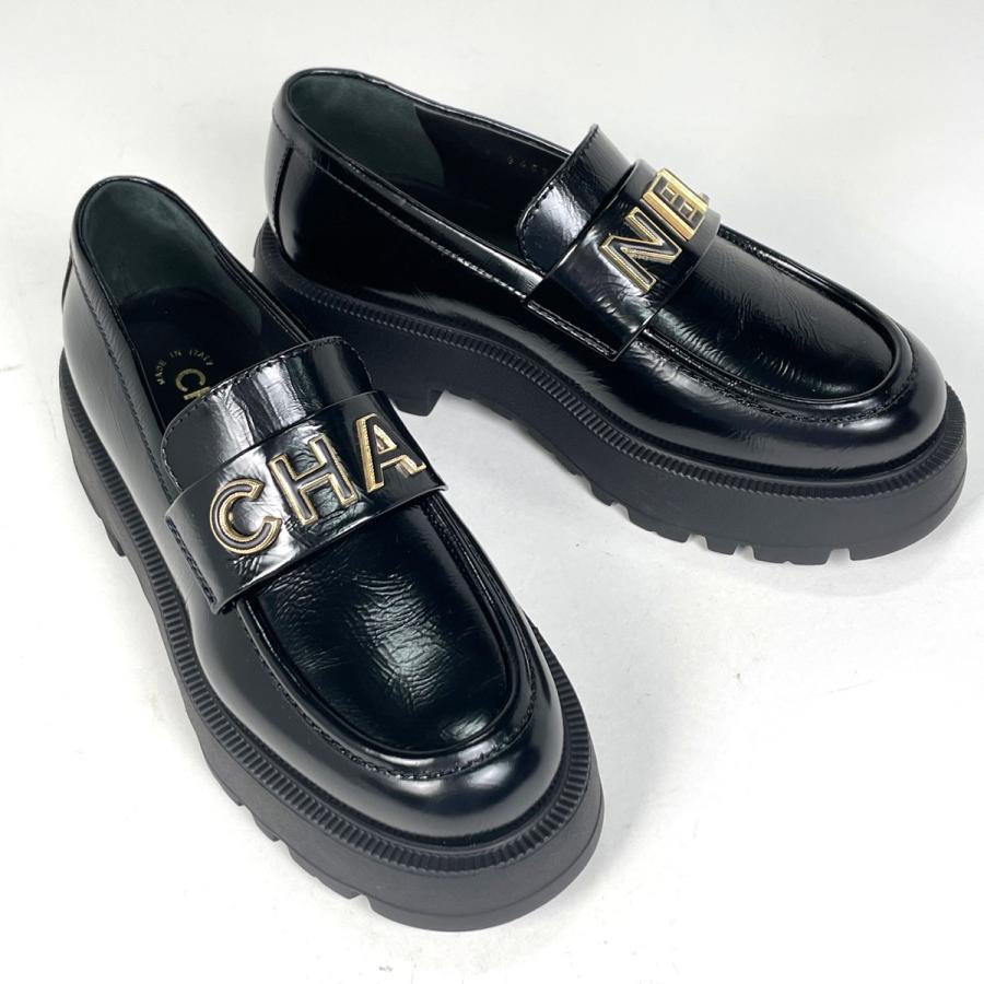 CHANEL（シャネル） ココマーク ローファー ロゴ 厚底 靴 レザー