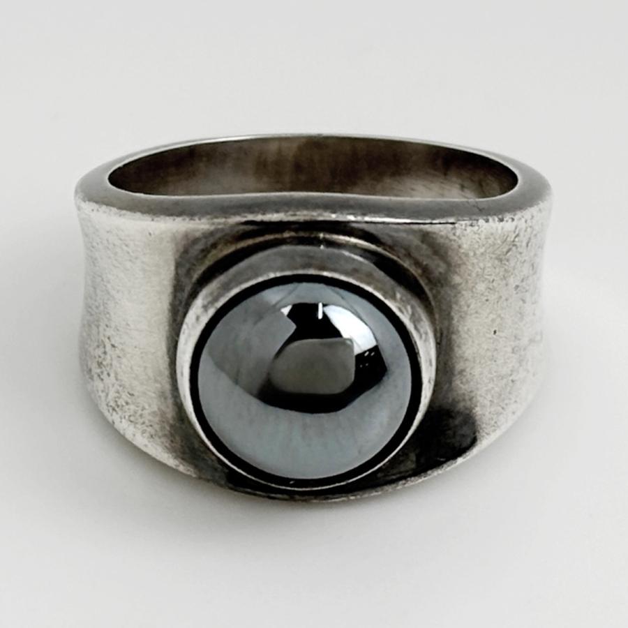   ジョージジェンセン シルバーリング　ヘマタイト ジョージジェンセン Georg Jensen リング 124 指輪 ヘマタイト 10.5号