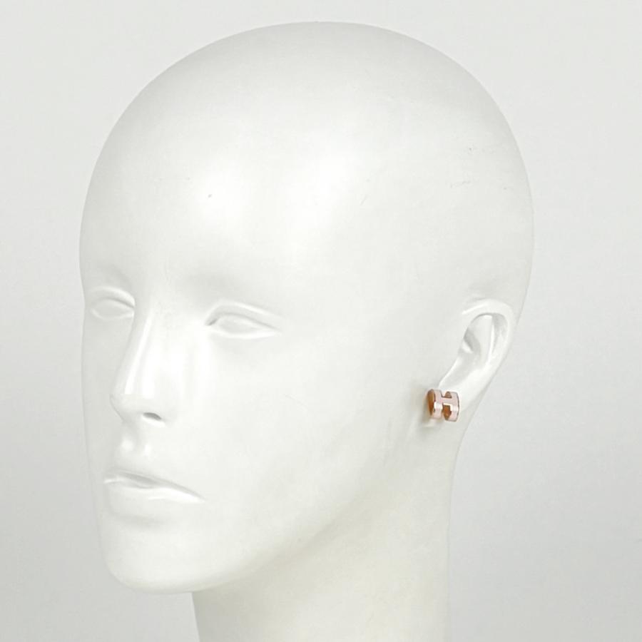HERMES ピンクゴールド Hロゴ ポップアッシュピアス HERMES（エルメス） ポップアッシュピアス Hロゴ ピアス GP ピンク