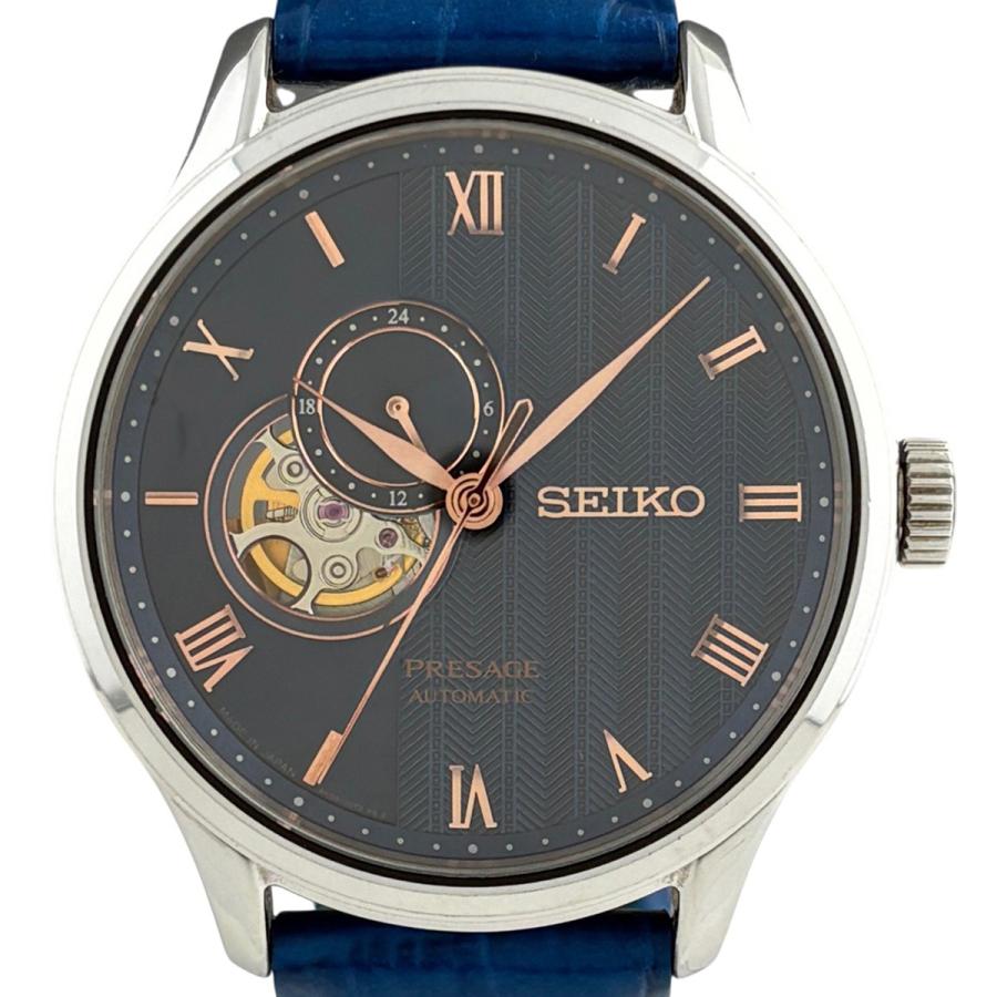 SEIKO 4r39 自動巻き SEIKO（セイコー） プレサージュ 4R39-00W0 腕時計 SS レザー 自動巻き