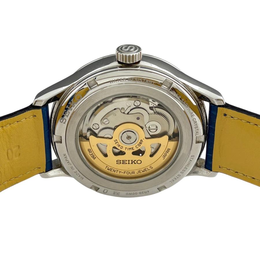 SEIKO（セイコー） プレサージュ 4R39-00W0 腕時計 SS レザー 自動巻き 