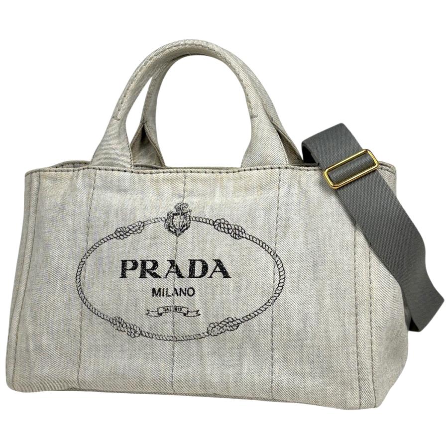 PRADA（プラダ） カナパ トート 2WAY トートバッグ デニム ライト 
