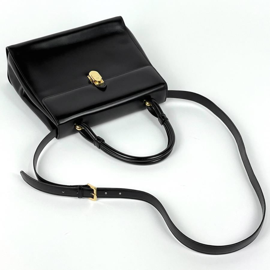 LOEWE（ロエベ） アナグラム ハンドバッグ 2WAY レザー ブラック