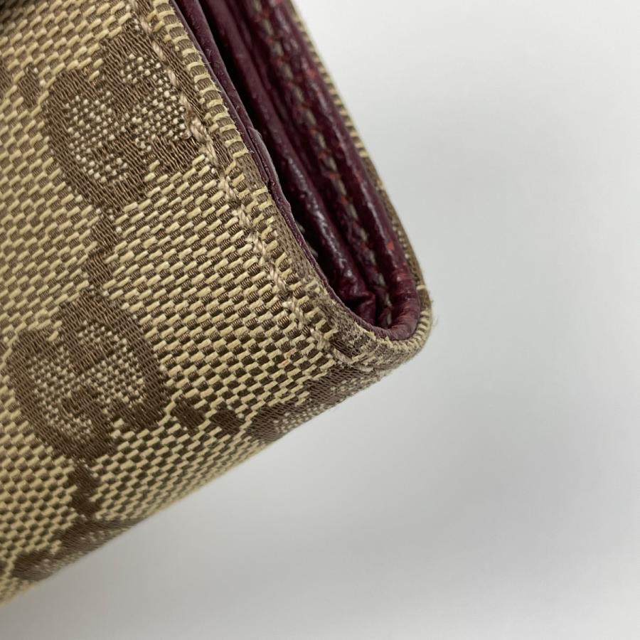 GUCCI（グッチ） GUCCI GG柄 二つ折り財布 GGキャンバス ブラウン