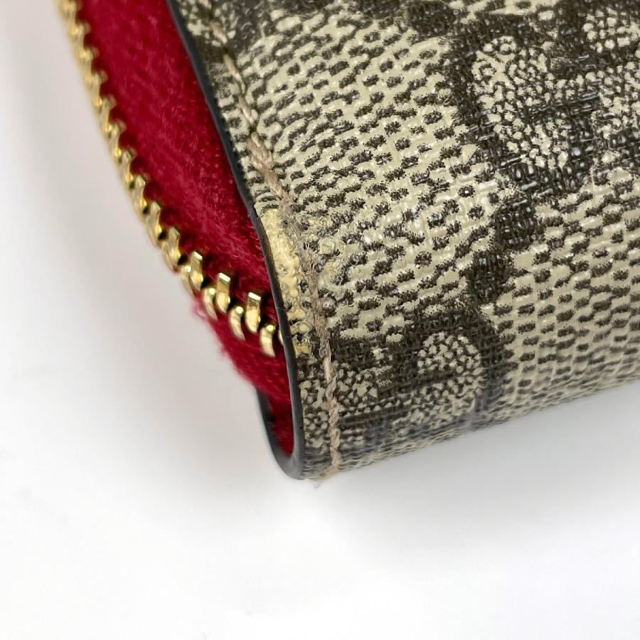 GUCCI（グッチ） GUCCI GG柄 ラウンドファスナー 長財布 スネーク