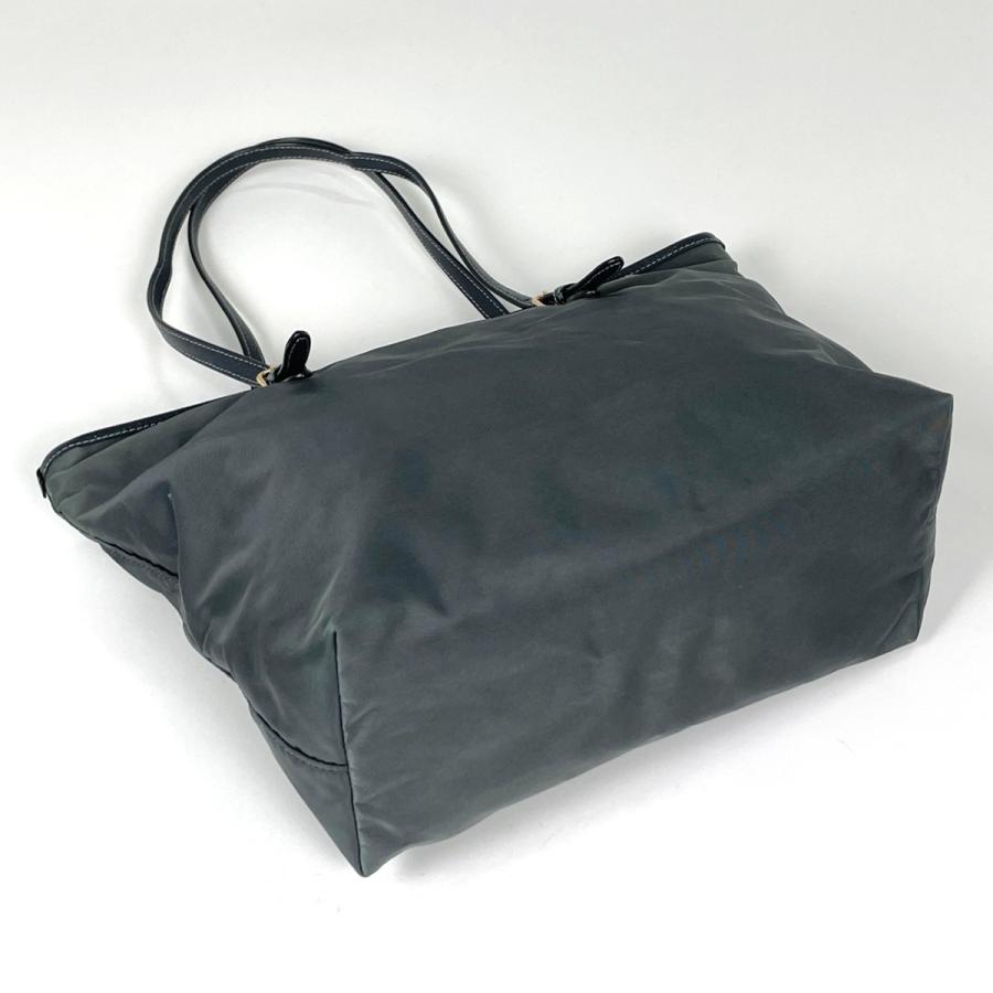 COACH（コーチ） ロゴ トートバッグ ナイロン グレー ネイビー F25907