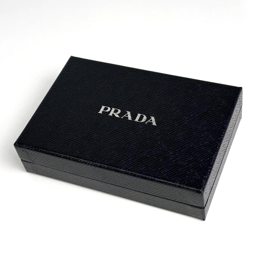 PRADA（プラダ） ロゴ 二つ折り 財布 サフィアーノレザー ブルー