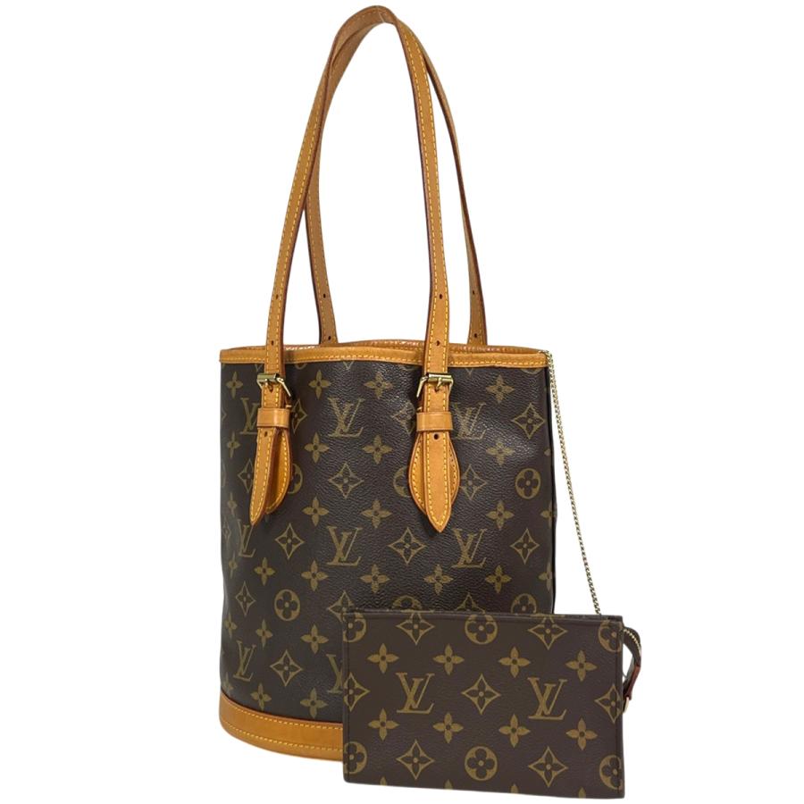 鑑定済 ルイヴィトン モノグラム プチ バケット PM トート ショルダー LOUIS VUITTON（ルイ・ヴィトン） プチ バケットPM トートバッグ