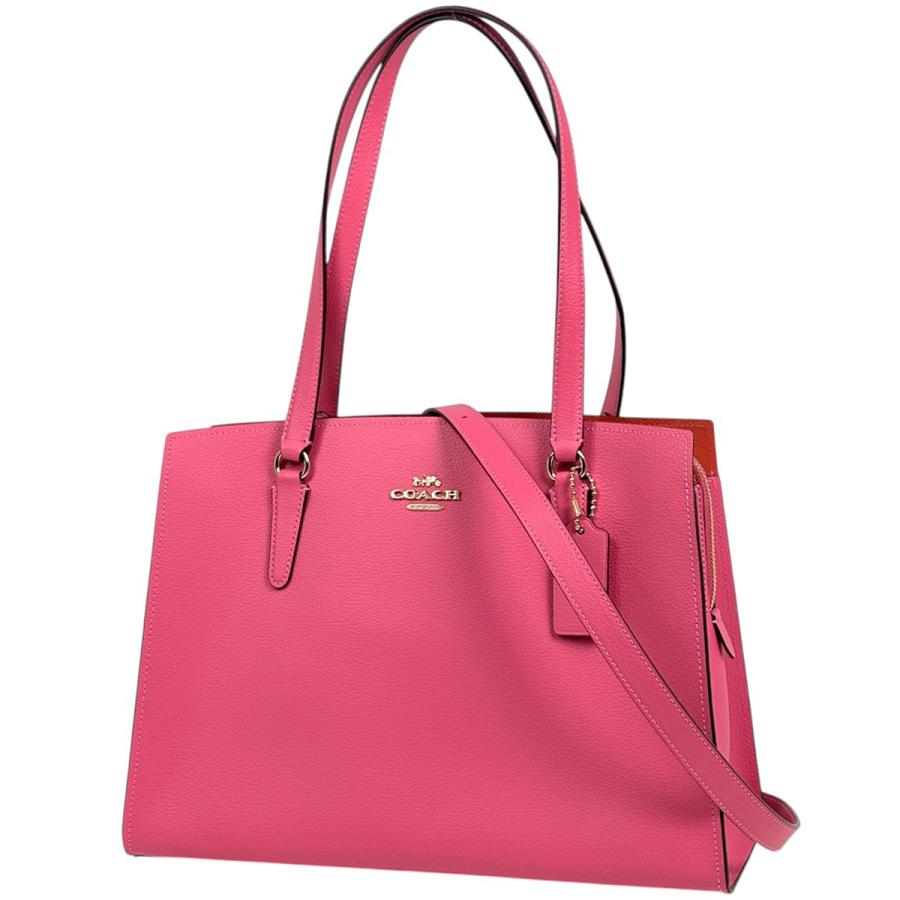 COACH コーチ テイタム キャリーオール 2way レザー ピンク 希少色 COACH（コーチ） トートバッグ テイタム キャリーオール 2WAY レザー