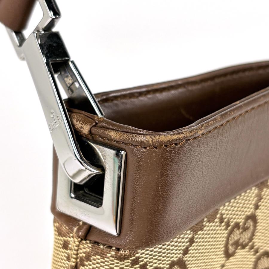 本物 ■グッチ■ GG ベージュ キャンバス ブラウン 斜めがけショルダーバッグ GUCCI（グッチ） ショルダーバッグ GG柄 GGキャンバス ベージュ
