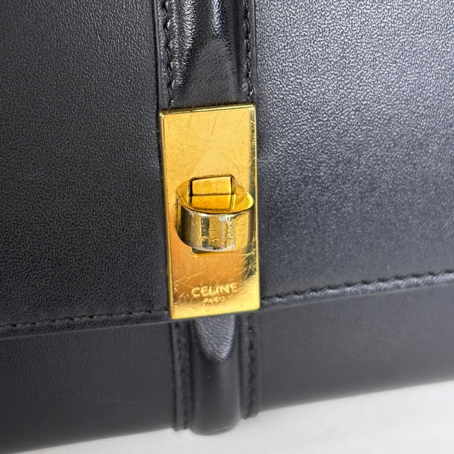 CELINE（セリーヌ） 長財布 二つ折り レザー ブラック レディース 中古