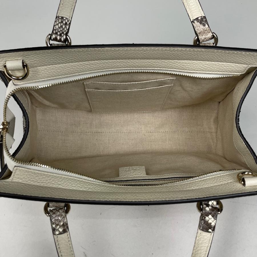 GUCCI（グッチ） ソーホー ハンドバッグ 2WAY パイソン ホワイト