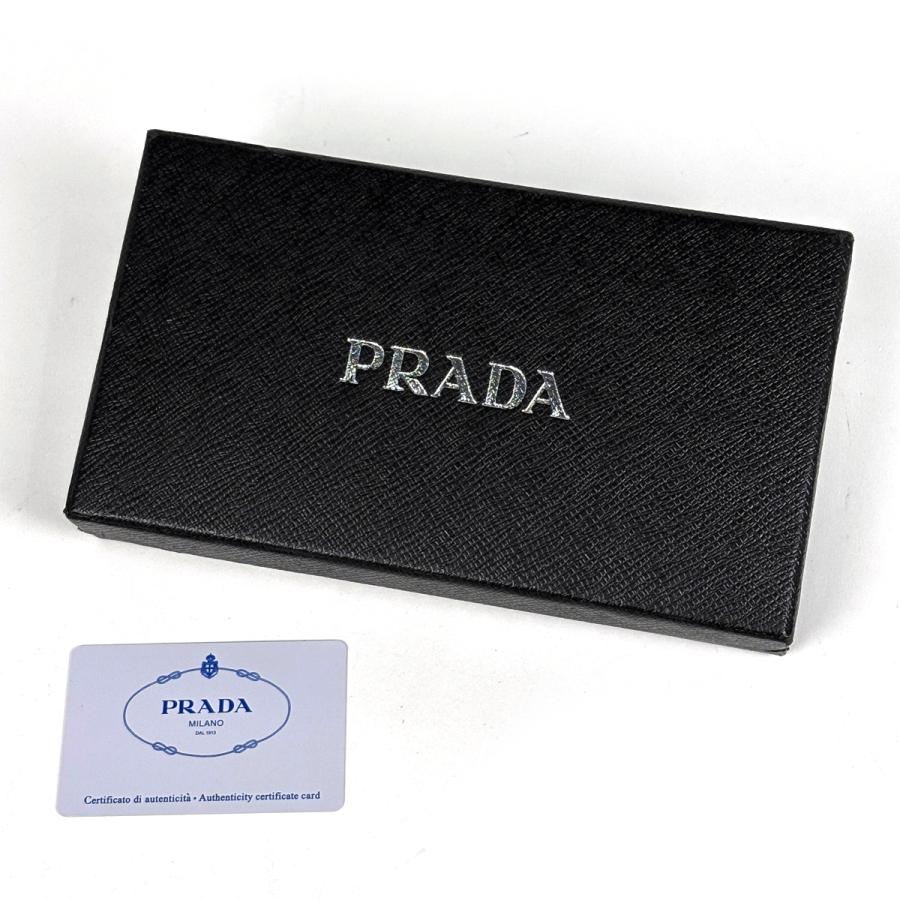 PRADA（プラダ） ロゴ ラウンドファスナー 長財布 サフィアーノレザー