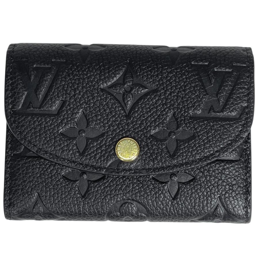 IC搭載 美品✨ルイヴィトン ミニ財布 ポルトモネ ロザリ アンプラント 黒 LOUIS VUITTON（ルイ・ヴィトン） ポルトモネ ロザリ カードケース