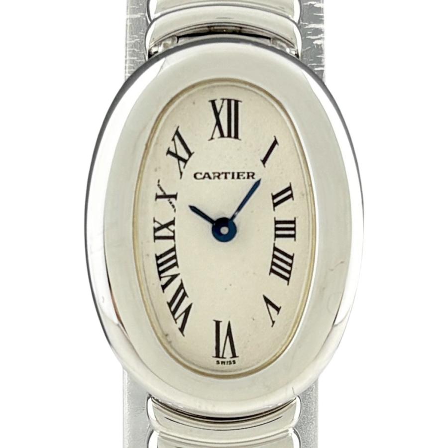カルティエ CARTIER ミニ ベニュワール W15189L2 腕時計 WG クォーツ ベージュ系 レディース 中古 | Cartier
