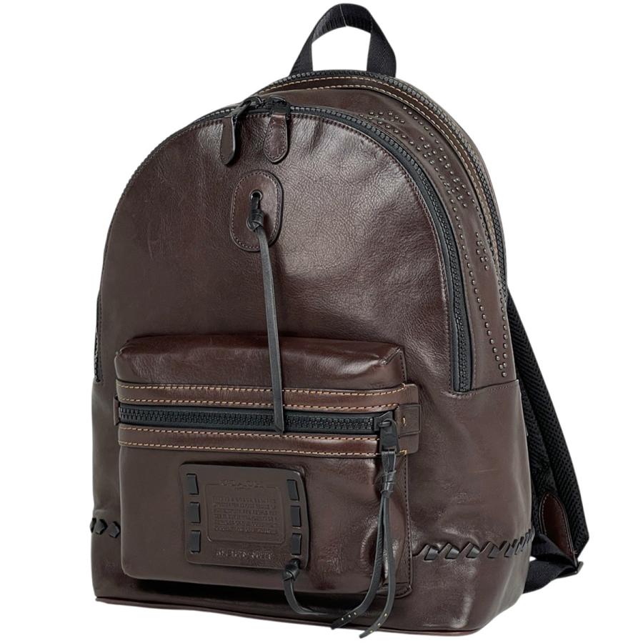 COACH ブラック レザー リュック ナップサック COACH（コーチ） アカデミー リュックサック バックパック レザー