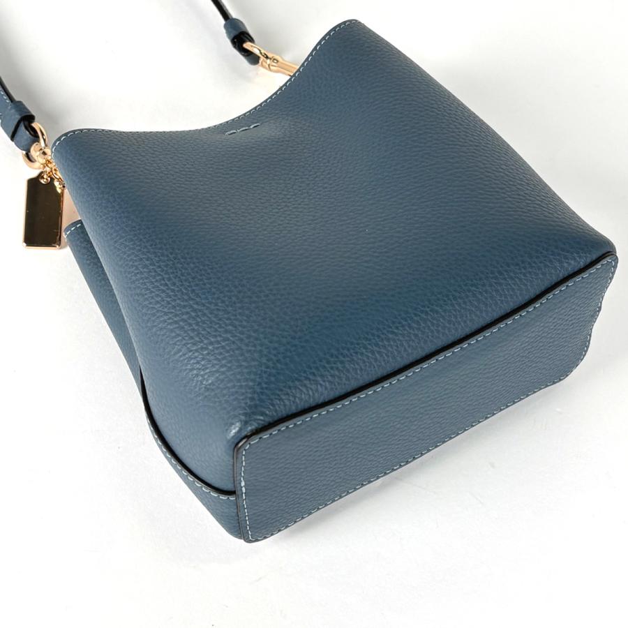 COACH（コーチ） ロゴ ショルダーバッグ ミニタウン レザー ブルー