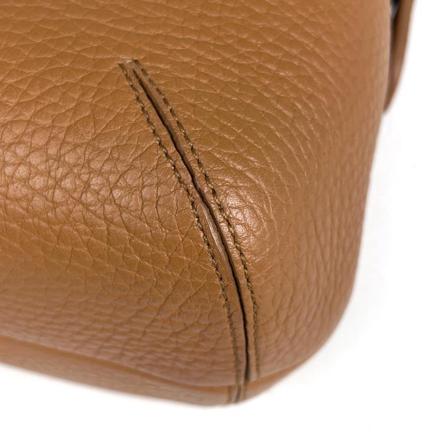 LOEWE（ロエベ） ロゴ ショルダーバッグ レザー ブラウン レディース