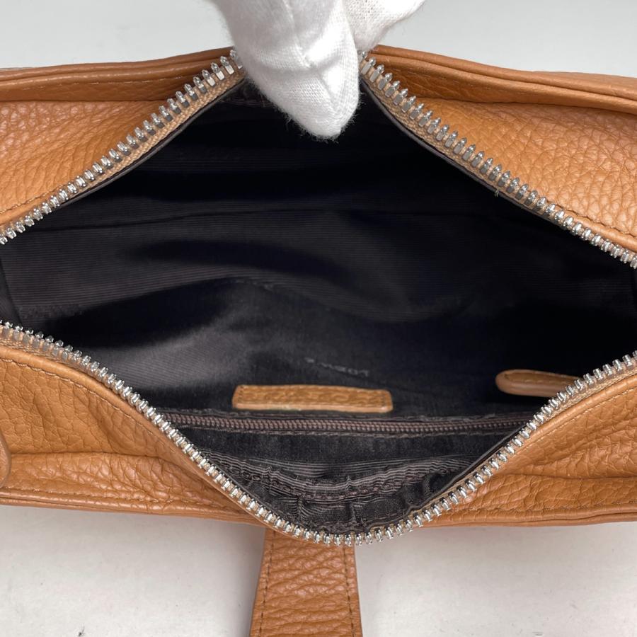 LOEWE（ロエベ） ロゴ ショルダーバッグ レザー ブラウン レディース