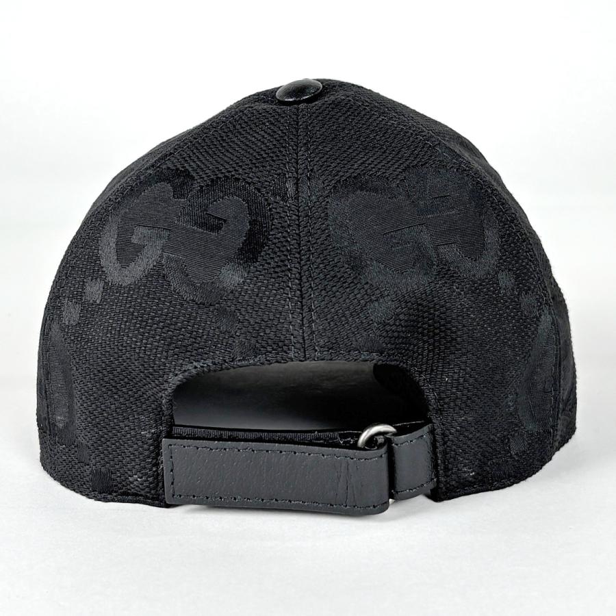 GUCCI ジャンボGG 柄　ベースボールキャップ ブラック　Mサイズ GUCCI（グッチ） ジャンボGG ベースボールキャップ 帽子 コットン