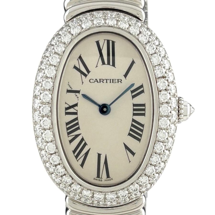 保証書 カルティエ CARTIER ベニュワール WB5097L2 腕時計 WG ダイヤモンド クォーツ ベージュ系 レディース 中古 | Cartier