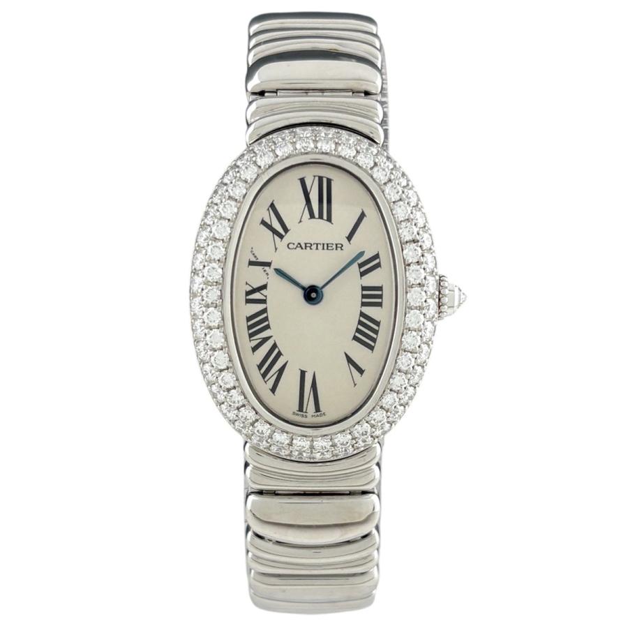 保証書 カルティエ CARTIER ベニュワール WB5097L2 腕時計 WG ダイヤモンド クォーツ ベージュ系 レディース 中古 | Cartier | 01