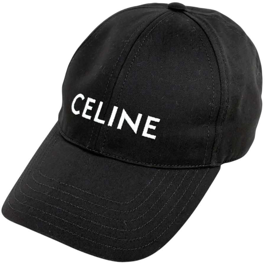 セリーヌ　ベースボールキャップ ブラックロゴ　新品未使用 CELINE（セリーヌ） ロゴ キャップ ベースボールキャップ 帽子