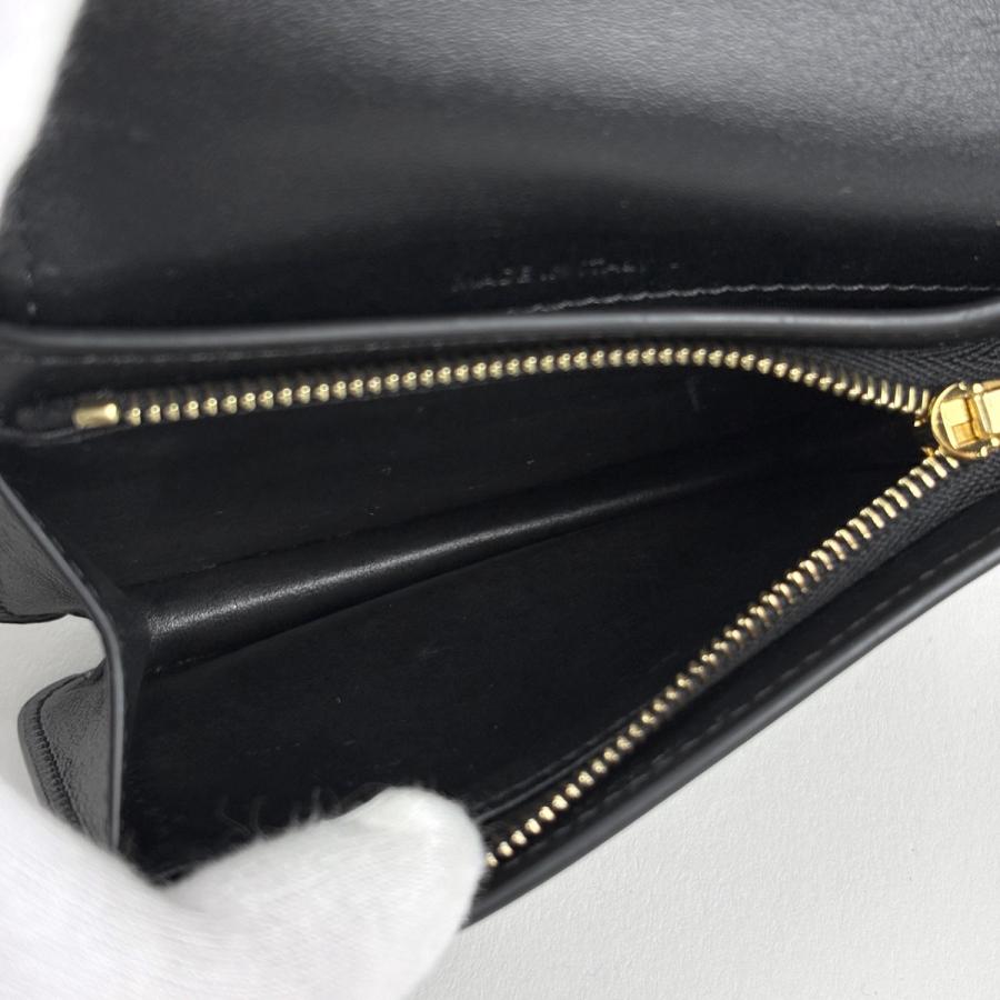 CELINE（セリーヌ） トリオンフ 二つ折り財布 レザー ブラック