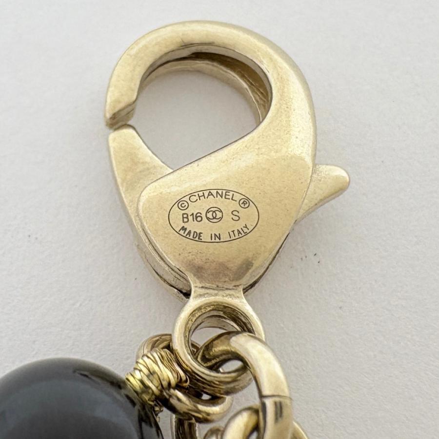 CHANEL（シャネル） ココマーク ブレスレット 3連 ビーズ GP ブラック
