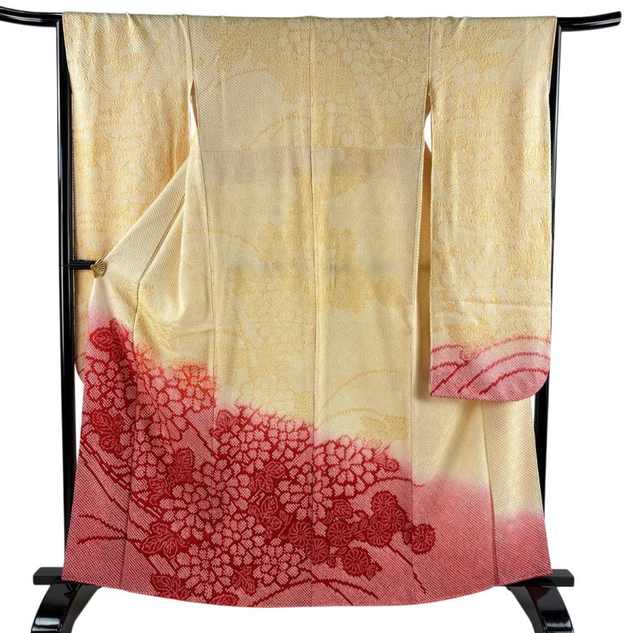 美品】 振袖 身丈163.5cm 裄丈70cm 正絹 名品 【】 振袖 身丈163cm 裄丈