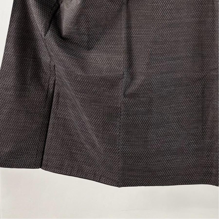 男着物 身丈137cm 裄丈66.5cm 正絹 名品 【中古】 男着物 身丈137cm 裄丈66.5cm S 袷 アンサンブル 紬 幾何学 焦茶色