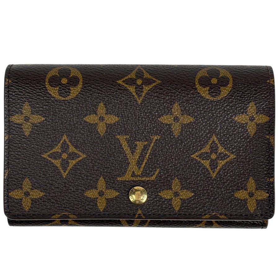 美品 ルイヴィトン トレゾール M61736 二つ折り財布 ブラウン LOUIS VUITTON（ルイ・ヴィトン） ポルトフォイユ トレゾール 二つ折り