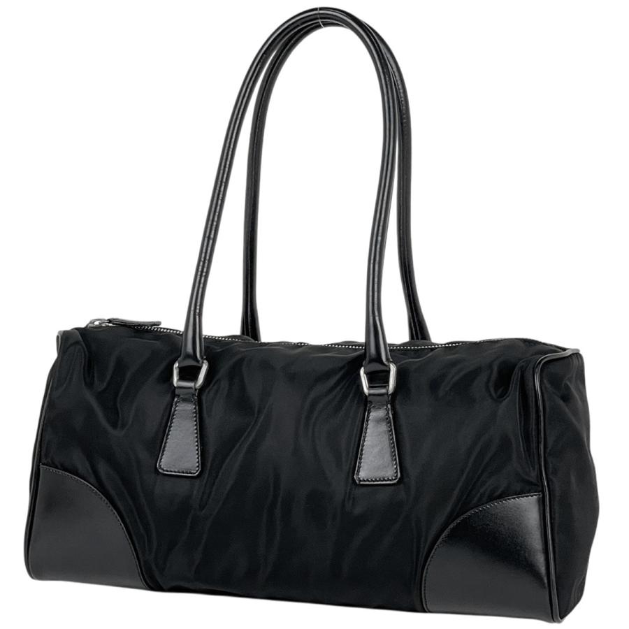 PRADA（プラダ） ロゴプレート ハンドバッグ ミニボストン ナイロン