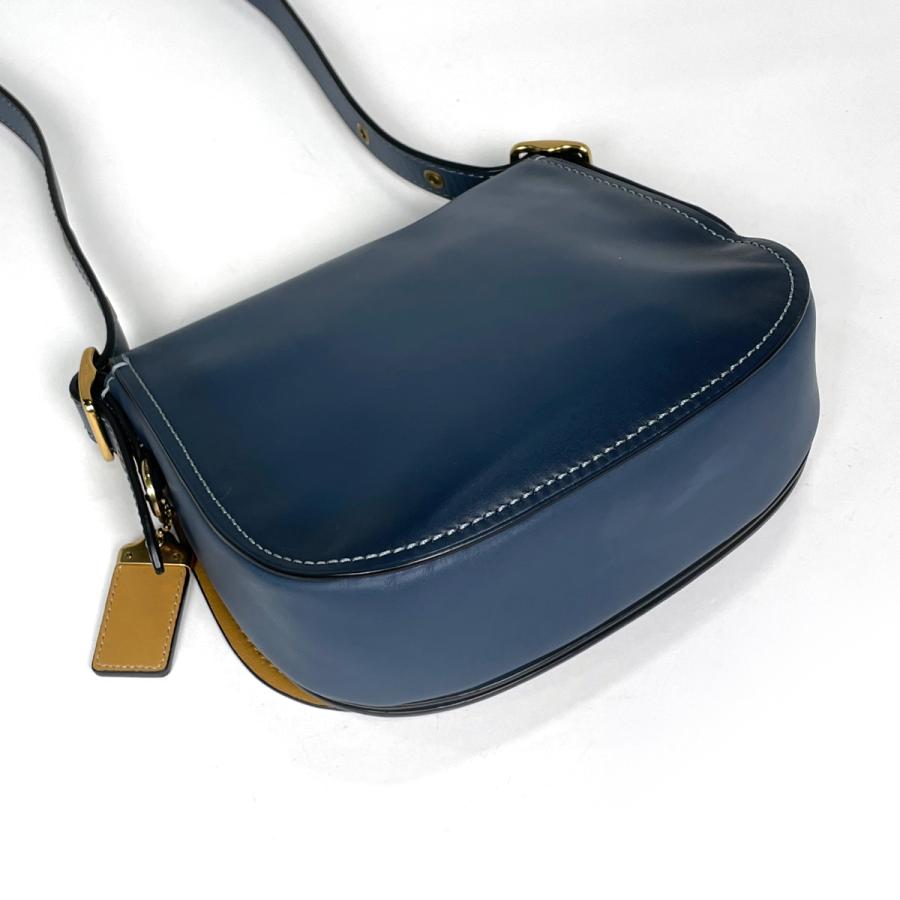 COACH（コーチ） ロゴ ショルダーバッグ レザー ブルー 20115