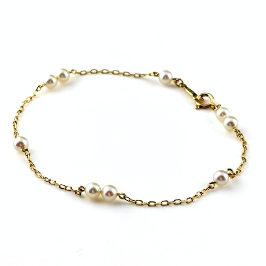 MIKIMOTO（ミキモト） パール ブレスレット YG イエローゴールド 腕輪