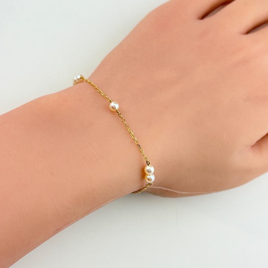 MIKIMOTO（ミキモト） パール ブレスレット YG イエローゴールド 腕輪