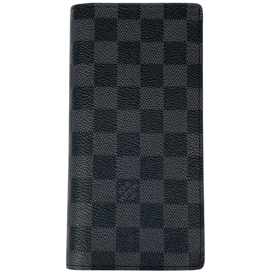 ヴィトン ダミエグラフィット ポルトフォイユ ブラザ 長財布 黒 LOUIS VUITTON（ルイ・ヴィトン） ポルトフォイユ ブラザ 長財布 二