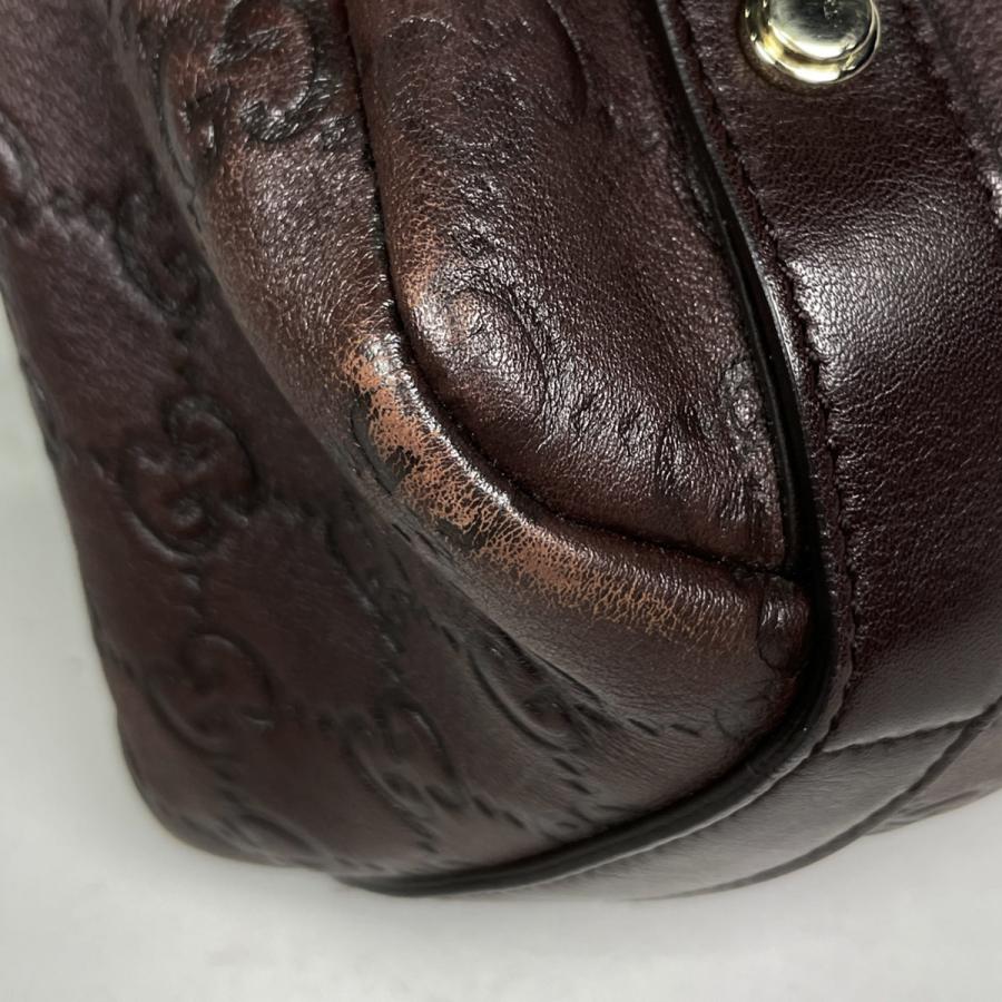 GUCCI（グッチ） トートバッグ グッチシマ アビー シマレザー ブラウン