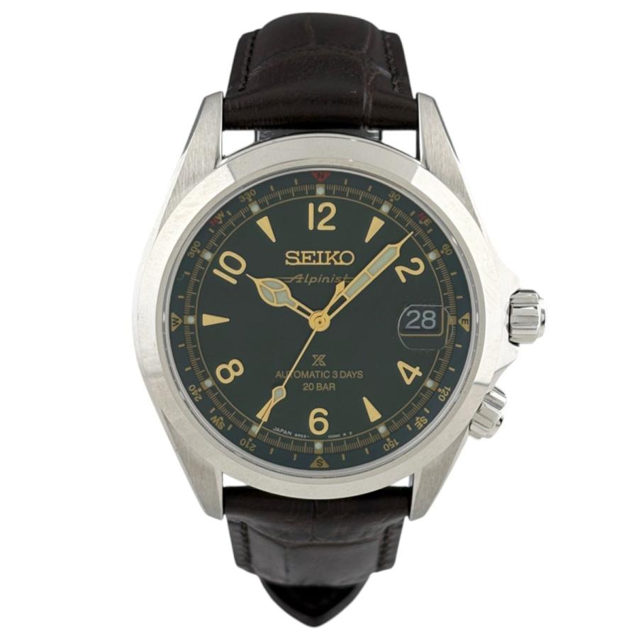 セイコー SEIKO プロスペックス アルピニスト 6R55-00P0 腕時計 SS レザー 自動巻き グリーン系 メンズ 中古 | SEIKO | 01