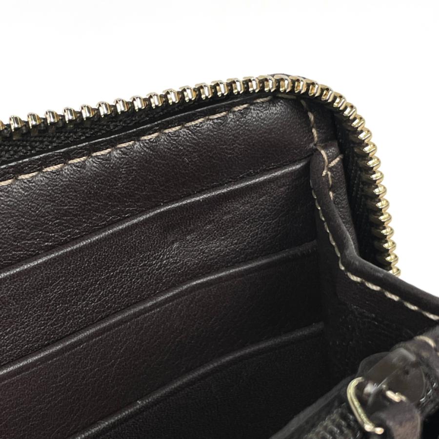 GUCCI（グッチ） 長財布 GG柄 ラウンドジップ GGキャンバス ブラウン