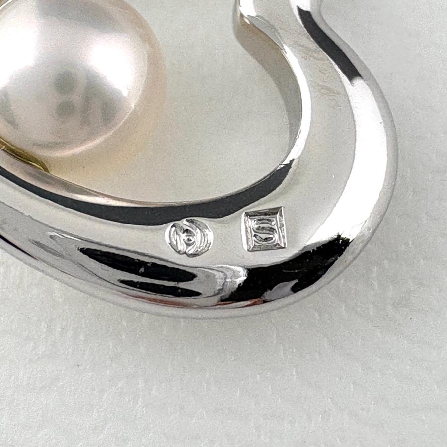 タサキ TASAKI パール シルバー ペンダント 真珠 ハートモチーフ
