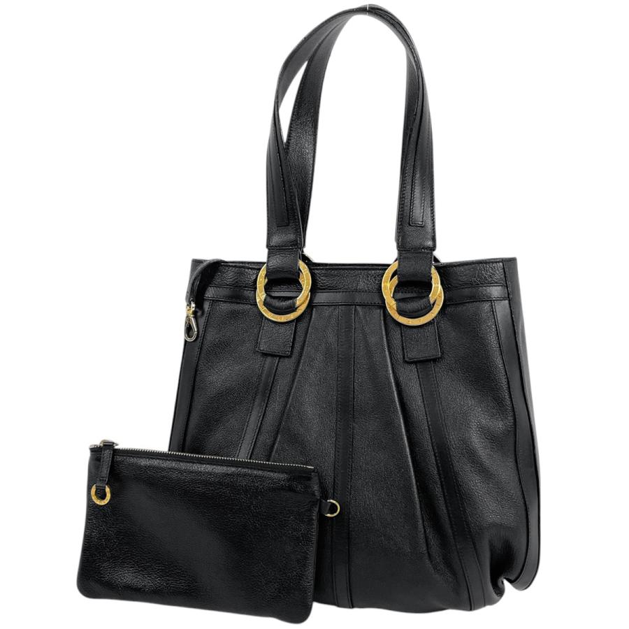BVLGARI（ブルガリ） トートバッグ チャンドラ レザー ブラック 