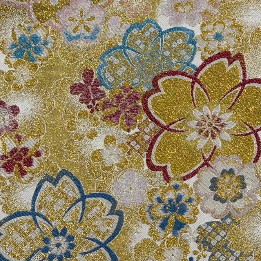 美品 振袖 身丈171cm 裄丈68.5cm L 袷 袋帯フルセット 辻が花 金彩 銀