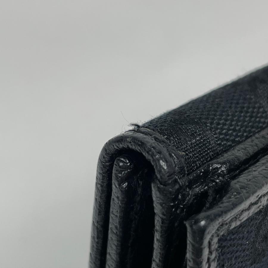 GUCCI（グッチ） 二つ折り財布 GG柄 GGキャンバス ブラック 112716