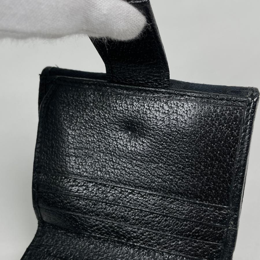 GUCCI（グッチ） 二つ折り財布 GG柄 GGキャンバス ブラック 112716